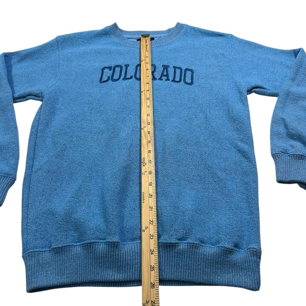 Comfortex Blue Tight-Knit Crew Neck Pullover Sweater Men's Size M Long Sleeve - Picture 6 of 8